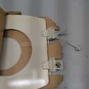 Bemis 1500EC 146 Almond Elongated Molded Wood Toilet Seat with Easy-Clean & Change Hinge
