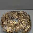 Jutom 6 Ft Gold Christmas Bay Leaf Garland Decoration Gold Bayleaf Garland for Christmas Fireplace Front Door Stairs Decoration Xmas Holiday Winter Engagement Birthday Wedding Supplies