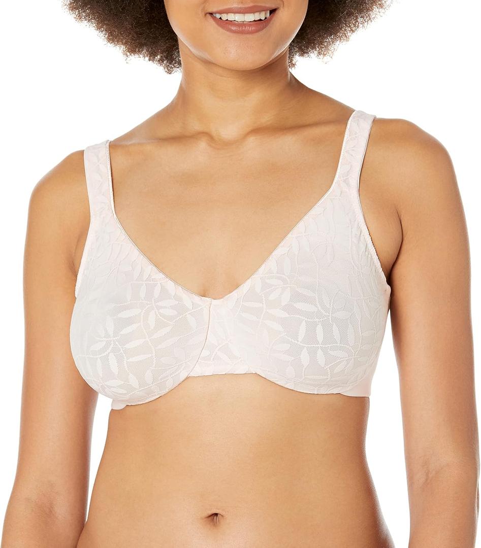 Olga Women's Sheer Leaves Minimizer Bra (38D)
