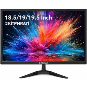 SKitphrati 18.5 Inch Small Computer PC Monitor, 1366x768, 75Hz, HDMI/VGA