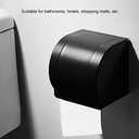 Garosa Commercial Toilet Paper Dispenser Wall Mounted Waterproof Paper Holder Tissue Box with Lid for Kitchen Bathroom Aluminum Alloy Roll Holder(Matte Black)