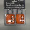 Puroma 2 Pack Combination Lock for Locker 4 Digit Outdoor Waterproof Padlock for School, Gym, Sports, Fence, Toolbox, Gate, Case, Outdoor, Hasp Storage (Orange)