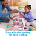MEGA BLOKS First Builders Toddler Blocks Toys Set, Big Building Bag Collection with 80 Pieces and Storage, Pink, Ages 1+ Years