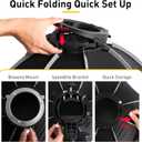 Bowens Mount Softbox 24''/60CM Handheld Quick Set-up, S-Type Bracket Compatible with Godox Canon Sony Fuji YongNuo Flash AD200PRO V1 TT600 V860III 430EXIII SB500 YN320EX YN560