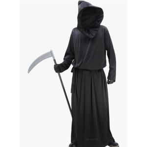Grim Reaper Costume Set Men & Women Black Hooded Robe Halloween Cosplay Phantom Costumes Robe Cloak Cape