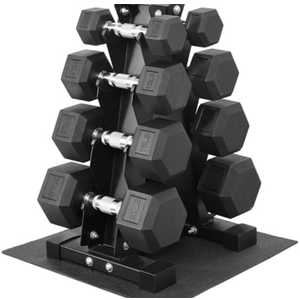 Fitvids Rubber Coated Hex Dumbbell Set Of 5Lb, 10LB, 15LB  Dumbells Hand Weight Set with Anti-Slip Grip for Home Gym