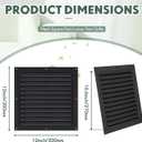 Yaocom 2 Pcs Aluminum Attic Vents 12" x 12" Metal Gable Wall Mesh Shed Vent with Screen Square Louver Grille for Exterior Door House Attic Garage Ceiling