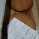 Water Dispenser Stand Floor Stand Water Jug Stand with 2 Round Shelfs 26'' Natural Wood Stand for 1-5 Water Bottles, Crocks, Jug, Plant, Easy Assembly with Included Hardware(Dark Brown)