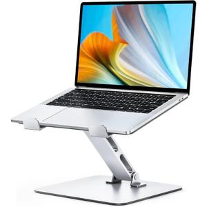 Adjustable Ergonomic Laptop Stand for Desk, Foldable Computer Stand, Stable Aluminum Lectern Notebook Riser & Portable Laptop Holder Mount Compatible with 10-16" MacBook Pro/Air, Dell, HP