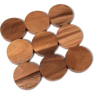 Lipper International Acacia Wood Dotted Trivet for Pots, Pans, and Hot Dishes, 8" x 8" x 1/2"