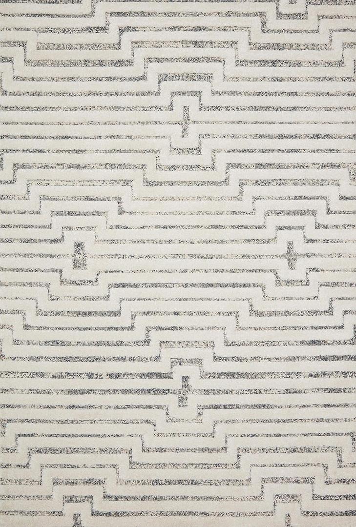 Loloi Hagen Collection HAG-03 White/Sky 5'-3" x 7'-8" Area Rug