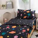 ADASMILE A & S Zipper Bedding Twin for Boys Kids Space Comforter Set Outer Space Galaxy Zip Up Bedding Universe Planets Bed in A Bag Comforter with Sheets All in One Zipper Bed Set Home Decor