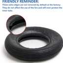 GIGOOL 4.80/4.00-8" Replacement Tire and Inner Tube Set, 2 Pack, 15" Heavy Duty Tire and Wheel, TR-13 Straight Valve Stem, for Wheelbarrow Trolley Dolly Garden Wagon Wheel Replacemen