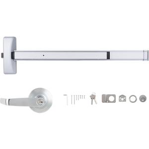 Brinks Commercial Rim Panic Exit Device with Storeroom Lever Trim, Aluminum - UL Listed Emergency Exit Hardware for Businesses