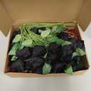 80 Pcs Roses Artificial Flowers, Silk Black & Red Artificial Flowers Petals Long Stem Roses for Wedding Bouquet Home Party Decor