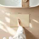 Bathroom Rugs Mat 24x17, Ultra Thin Non Slip Bath Mat Small Quick Dry Absorbent Bath Mat for Bathroom Floor, (Light Beige, 24"x17")