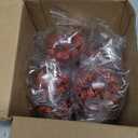 Shappy 12 Pcs Basketball Stress Relief Balls 2.36 Inch Acrylic Beads Fidget Stress Ball Sensory Toy Bulk Toy for Adults Asmr Therapy Toys for Gifts, Sport Party Favors (Orange,black)