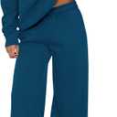 PRETTYGARDEN Womens Sweatsuits 2 Piece Set 2026 Casual Winter Long Sleeve Hoodie Loose Wide Leg Sweatpants Fall Tracksuit (Medium, Dark Blue)