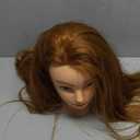 28Inch 80% Real Hair Mannequin Head, Cosmetology Mannequin Head with Hair for Braiding Curling Cuting, Table Clamp Styling Set(Blonde)