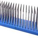Hair Hackle with 93 Pcs Needles for Combing Bulk Hair Human, Making Lace Wig Tools Weft Tools, Blue