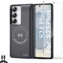 For Samsung Galaxy S23 Plus/Galaxy S22 Plus Battery Case,Real 10000mAh Portable Power Bank Magnetic Wireless Charging,Protective Charger cell phone case with battery pack Rechargeable Anti-Fall