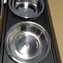 AVERYDAY Elevated Dog Bowls, 4 Height Adjustable Stand for Medium and Large Dogs, Raised Dog Feeder Holder with 2 Stainless Steel Food and Water Bowls, Anti-Slip Base Tall Feeding Station