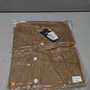 URRU Men's Shirts Casual Short Sleeve Button Down Shirt Summer Dress Shirts Loose Fit Beach Shirts Vacation Tops (Brown, XL)