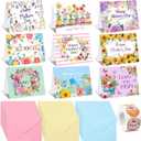 Resurhang 108 Set Mothers Day Cards with Envelopes Floral Mother's Day Gift Cards Blank Inside with Colorful Stickers Envelopes Mother Wishes Card Gifts for Mom Wife Greeting