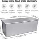 Pullman Loaf Pan with Lid 13x4 Uncoated Aluminized Steel for Sandwich Bread
