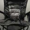 TOBTOS Oversized Camping Chairs for Adults with Adjustable High Backrest - Heavy Duty Folding Chairs Support up to 330lbs with Cup Holder & Side Pocket for Camping, Beach, Fishing, Lawn (Black)