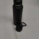 OLDLEY 40 oz Insulated Water Bottle With Straw, Stainless Steel Sports Water Cup Flask with 3 Lids(Straw, Spout and Handle Lid) Double Walled Travel Thermal Canteen Mug,Black