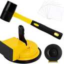 Floor Gap Fixer Tool Kit – Heavy Duty Suction Cup Floor Gap Repair Tool with Rubber Mallet, Gap Close Tool for Laminate Flooring, Wood & Hardwood Floor Gap Fixer, Gap Repair for DIY Installation