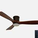 Neatfi 52-inch Ceiling Fans with Lights & Remote Control – Quiet Reversible DC Motor, Flush Mount, Living Room, Kitchen & Bedroom Ceiling Fan with 3 Adjustable Light Modes (Dark Wood, 52 Inches)