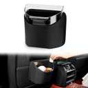 1797 Car Trash Can for Back Seat, Automotive Garbage Bin Clip on Front Seat Back, PU Leather with Leakproof Removable Plastic Liner, 0.42 Gallon Capacity for Small Trash