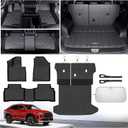 Floor Mats for Hyundai Tucson 2022-2025 2026(Excluding Hybrid & PHEV), All Weather Protection Custom Floor Mats Trunk Cargo and Car Windshield Cover Set for Car Accessories,Car Floor Liners Set