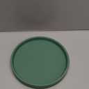 M METERXITY Ceramic Plant Saucer, 6.3 Inch Plant Water Catcher Tray, Plant Pot Saucers for Indoor/Outdoor Plants/Flower Drainage Drip Water Tray [Round Green Blue]