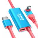 JEMDO Switch 2 Right Angle HDMI Cable Dock Station,4K@144Hz 48Gbps USB C to HDMI 2.1 6.6 ft,100W PD,Portable Travel TV Adapter Cord Compatible with Nintendo Switch 2 (Only Below V21.0.0) /2017/OLED