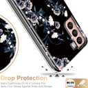 Esdot for Samsung Galaxy S21 Plus Case,Military Grade Passing 21ft Drop Test,Rugged Cover with Fashionable Designs for Women Girls,Protective Phone Case for Galaxy S21 Plus 6.7" Purple White Flowers