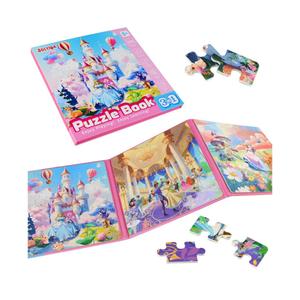 Puzzles for Girls 5-8 Princess Themes(Castle/Ball/Elf, 3 * 42PCS) Large Size Magnetic Puzzles for Girls 5-6 Travel Activities for Kids, Birthday Presents for Girl 5 6 7 8 Years Old