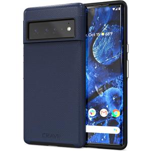 Crave for Google Pixel 6 Pro Case, Shockproof Protection Dual Layer Case for Google Pixel 6 Pro (6.7 inch) - Navy