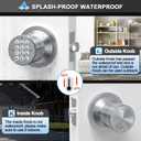 Signstek Keyless Entry Door Lock, Door Knob with Keypad, Smart Code Door Lock, Mute Mode, Passage Function, Easy to Install, Satin Nickel