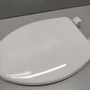 KOHLER 4636-RL-0 Cachet ReadyLatch Elongated Toilet Seat Slow Close, Soft Close Toilet Seat Quiet Lid, Contoured Grip-Tight Bumpers Installation Hardware, Apartment Essentials, White