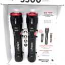 Infinity X1 3500 Lumen Dual Power Flashlight 2-Pack  High-Performance LED, Rechargeable or Alkaline Powered, 4 Light Modes, USB-C Charging, Includes Batteries and Cables