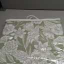 Soft Elegant Floral Queen Jacquard Bedspread Set, Sage Green and White Pattern, Luxury Quilt with 2 Matching Pillow Shams, All Season Bed Cover, Reversible Bedding