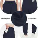 Idtswch 30"/32"/34"/36" Long Inseam Women Tall Sweatpants Extra Long Joggers Zipper Pockets Track Athletic Pants for Running (Blue, L)