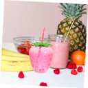 Cabilock Luminous Pineapple Beverage Cups Set of 3 with Led Light for Party Bar Birthday Plastic Drinkware 3.34X4.8 Inches (Pink strawberry)