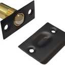 QCAA Solid Brass Adjustable Ball Catch with Strike, 2-1/8" x 1" x 1-5/16" Height, 11/16" Dia., Matte Black, 1 Pack, Made in Taiwan