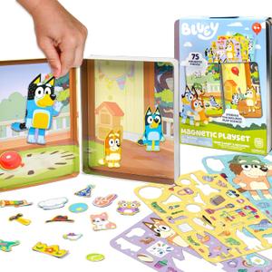 Bluey Magnetic Playset, Magnet Activity Toys, Great Birthday Parties, at-Home Activities, or Screen-Free Fun, Perfect Travel or Road Trip, Hours of Fun for Kids Ages 3,4,5,6, Multicolor, Medium, 214618