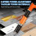 Concrete Nail Gun Kit with 120pcs Nails,5 Speed Adjustable Manual Steel Nail Gun, Mini Portable Nail Wall Shooting Machine Fastening Tool,Wall Anchor Wire Slotting Device Household Woodworking