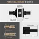 Passage Door Handles, 6 Pack Matte Black Door Lever,Keyless Interior Door Knobs Square Door Levers Heavy Duty Door Locks for Bedroom Bathroom